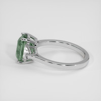 3.20 Ct. Green Sapphire Ring, 18K White Gold 4