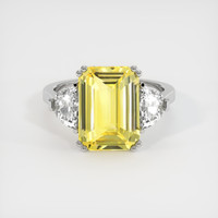 5.03 Ct. Yellow Sapphire Ring, 18K White Gold 1