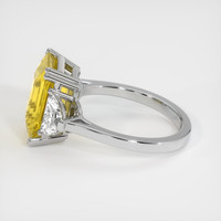 5.03 Ct. Yellow Sapphire Ring, 18K White Gold 4