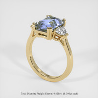 4.33 Ct. Bi Color Sapphire Ring, 10K Yellow Gold 2