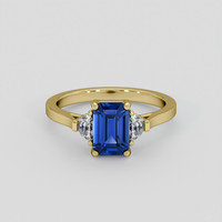 1.70 Ct. Blue Sapphire Ring, 10K Yellow Gold 1