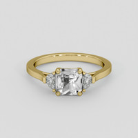 1.16 Ct. White Sapphire Ring, 10K Yellow Gold 1
