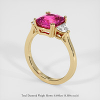 4.50 Ct. Pink Sapphire Ring, 14K Yellow Gold 2