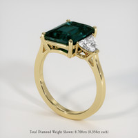 5.01 Ct. Bluish Green Sapphire Ring, 14K Yellow Gold 2