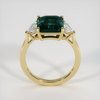 5.01 Ct. Bluish Green Sapphire Ring, 14K Yellow Gold 3