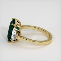 5.01 Ct. Bluish Green Sapphire Ring, 14K Yellow Gold 4