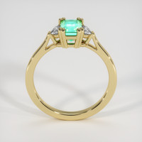 1.08 Ct. Emerald Ring, 18K Yellow Gold 3