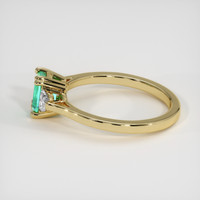 1.08 Ct. Emerald Ring, 18K Yellow Gold 4