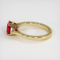 1.63 Ct. Pinkish Red Ruby Ring, 18K Yellow Gold 4