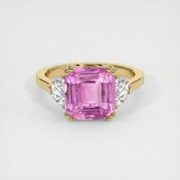 5.36 Ct. Pink Sapphire Ring, 18K Yellow Gold 1