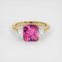 4.50 Ct. Pink Sapphire Ring, 18K Yellow Gold 1