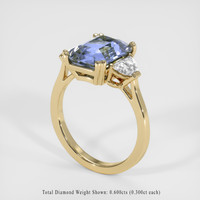 4.33 Ct. Bi Color Sapphire Ring, 18K Yellow Gold 2