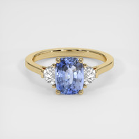 2.00 Ct. Blue Sapphire Ring, 18K Yellow Gold 1