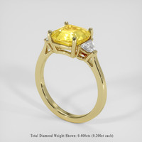 3.45 Ct. Yellow Sapphire Ring, 18K Yellow Gold 2