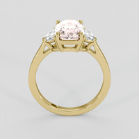 3.06 Ct. Peach Sapphire Ring, 18K Yellow Gold 3