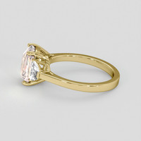 3.06 Ct. Peach Sapphire Ring, 18K Yellow Gold 4