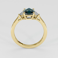 1.80 Ct. Bluish Green Sapphire Ring, 18K Yellow Gold 3