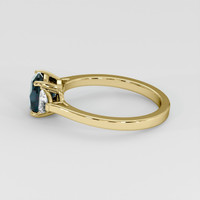 1.80 Ct. Bluish Green Sapphire Ring, 18K Yellow Gold 4