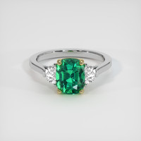 2.26 Ct. Emerald Ring, 18K Yellow & White 1