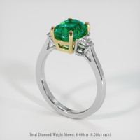 2.26 Ct. Emerald Ring, 18K Yellow & White 2