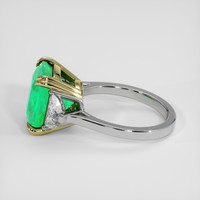 5.70 Ct. Emerald Ring, 18K Yellow & White 4