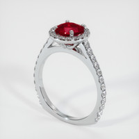 1.30 Ct. Ruby Ring, Platinum 950 2