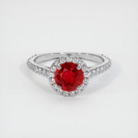 1.38 Ct. Ruby Ring, Platinum 950 1