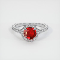 1.22 Ct. Ruby Ring, Platinum 950 1