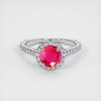 1.52 Ct. Ruby Ring, Platinum 950 1