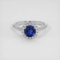 1.07 Ct. Blue Sapphire Ring, Platinum 950 1