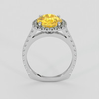 3.09 Ct. Yellow Sapphire Ring, Silver 3