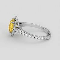 3.09 Ct. Yellow Sapphire Ring, Silver 4