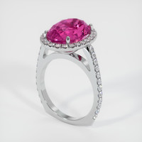 6.87 Ct. Purplish Pink Sapphire Ring, 10K White Gold 2