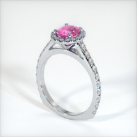 1.44 Ct. Pink Sapphire Ring, 10K White Gold 2