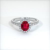 1.62 Ct. Ruby Ring, 10K White Gold 1