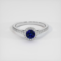 0.79 Ct. Blue Sapphire Ring, 10K White Gold 1