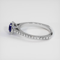 0.79 Ct. Blue Sapphire Ring, 10K White Gold 4