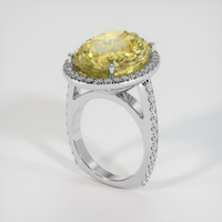 21.50 Ct. Yellow Sapphire Ring, 10K White Gold 2