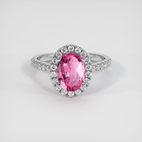 1.53 Ct. Pink Sapphire Ring, 10K White Gold 1