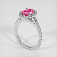 1.53 Ct. Pink Sapphire Ring, 10K White Gold 2