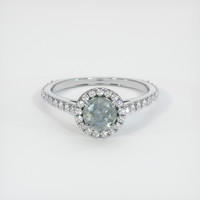 1.15 Ct. Sapphire Ring, 14K White Gold 1