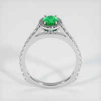 0.58 Ct. Emerald Ring, 18K White Gold 3
