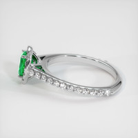 0.58 Ct. Emerald Ring, 18K White Gold 4