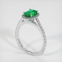 1.21 Ct. Emerald Ring, 18K White Gold 2