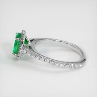 1.21 Ct. Emerald Ring, 18K White Gold 4