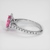1.53 Ct. Pink Sapphire Ring, 18K White Gold 4