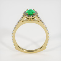 0.58 Ct. Emerald Ring, 18K Yellow Gold 3