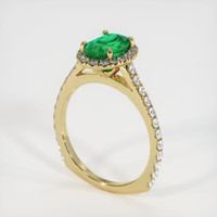 1.21 Ct. Emerald Ring, 18K Yellow Gold 2