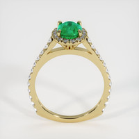 1.21 Ct. Emerald Ring, 18K Yellow Gold 3