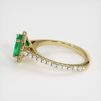 1.21 Ct. Emerald Ring, 18K Yellow Gold 4